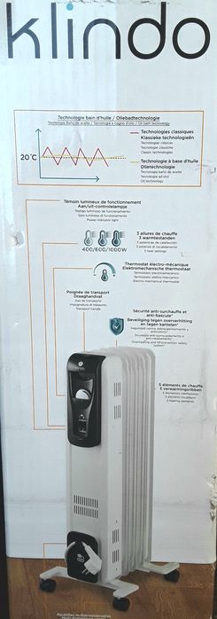 Calorifer electric cu ulei KLINDO 5 Elementi 1000 W NOU - 150 Lei