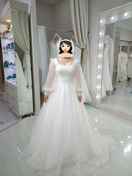 Свадебное платье в блестках