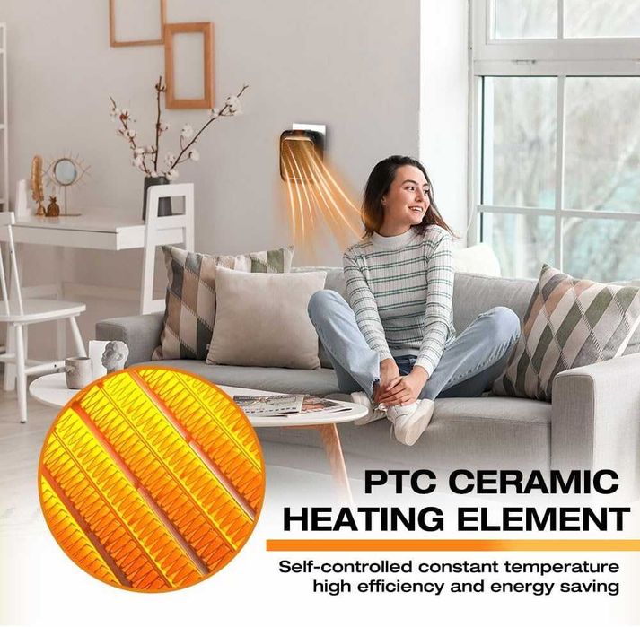 Aeroterma cu ventilator priză, 1200 W