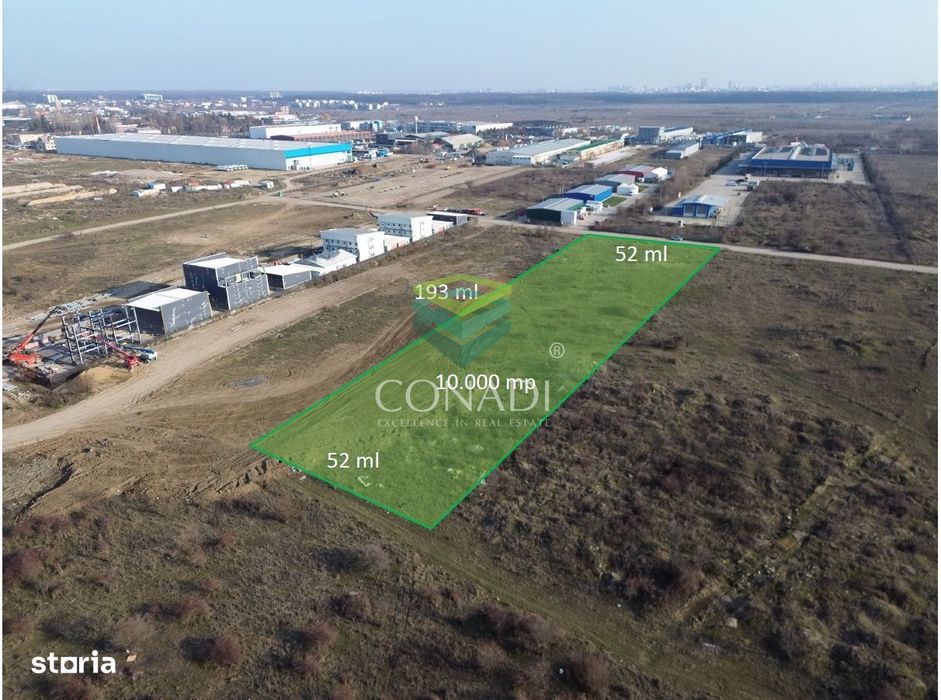 Teren de vanzare cu autorizatie pentru 2 hale - Otopeni - 10.000 mp