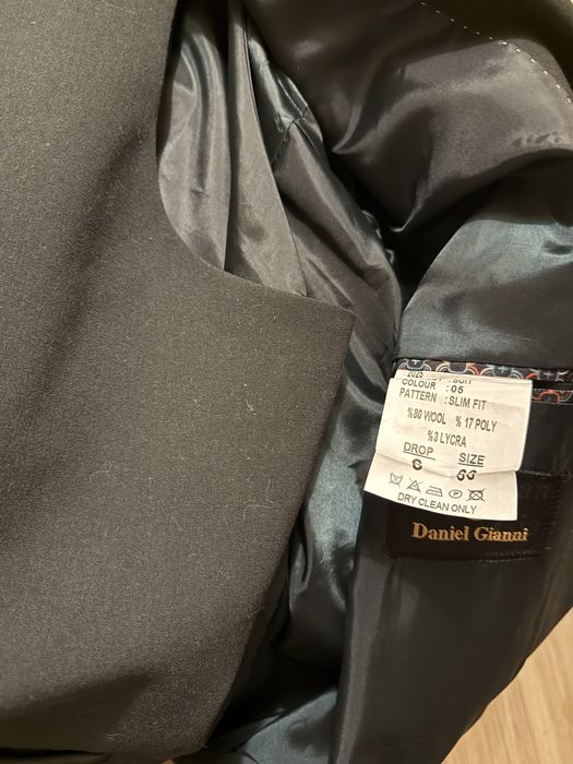 Тъмно зелен мъжки костюм от 3 части Daniel Gianni L-XL