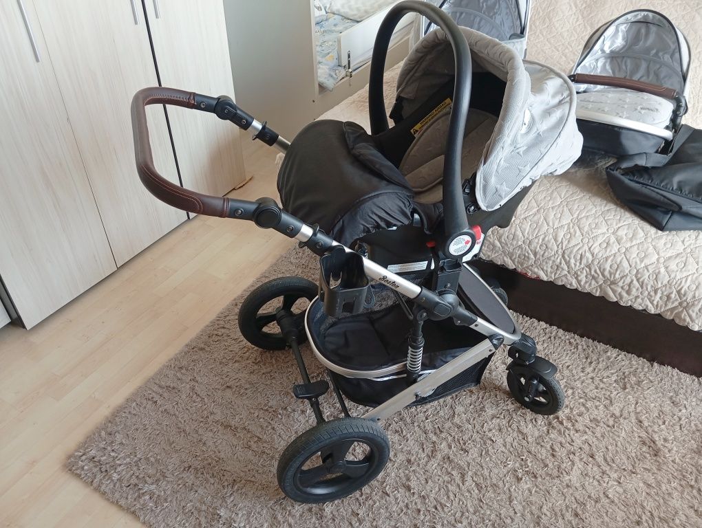 Бебешка количка 3в1 Lorelli Boston сива