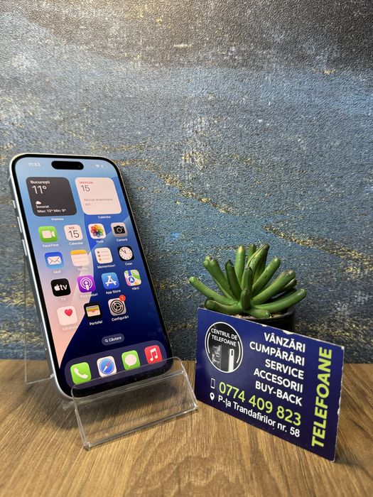 Iphone 15/128gb/2 Ani Garantie Centrul de Telefoane/rate