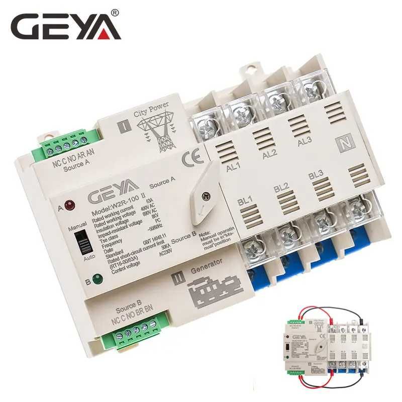Рубильник модульный реверсивный GEYA W2R-ATS 4П 100A