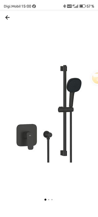 Baterie incastrată grohe black matt