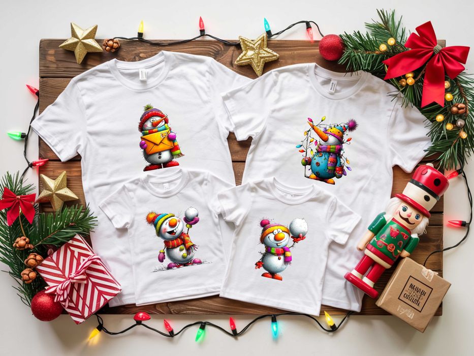 Нови Модели коледни тениски със Снежен човек
