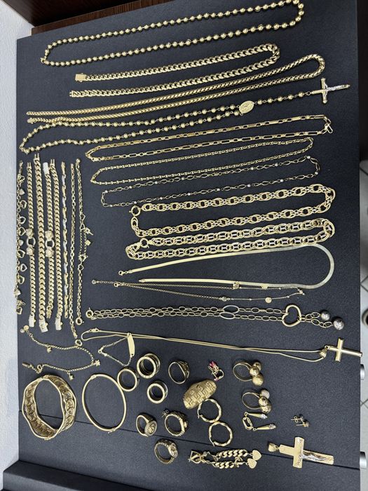 Bijuterii din aur de 14ka lanturi brarari inele