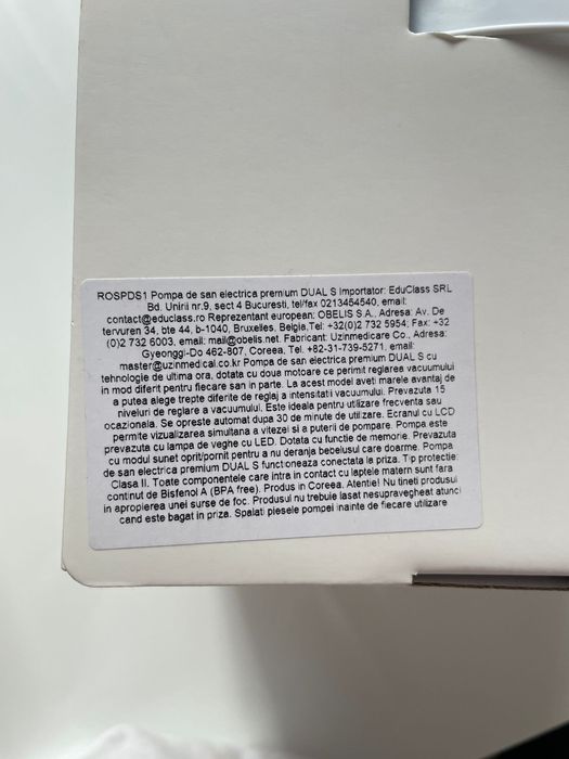 Pompa electrica de san Spectra Premium Dual S