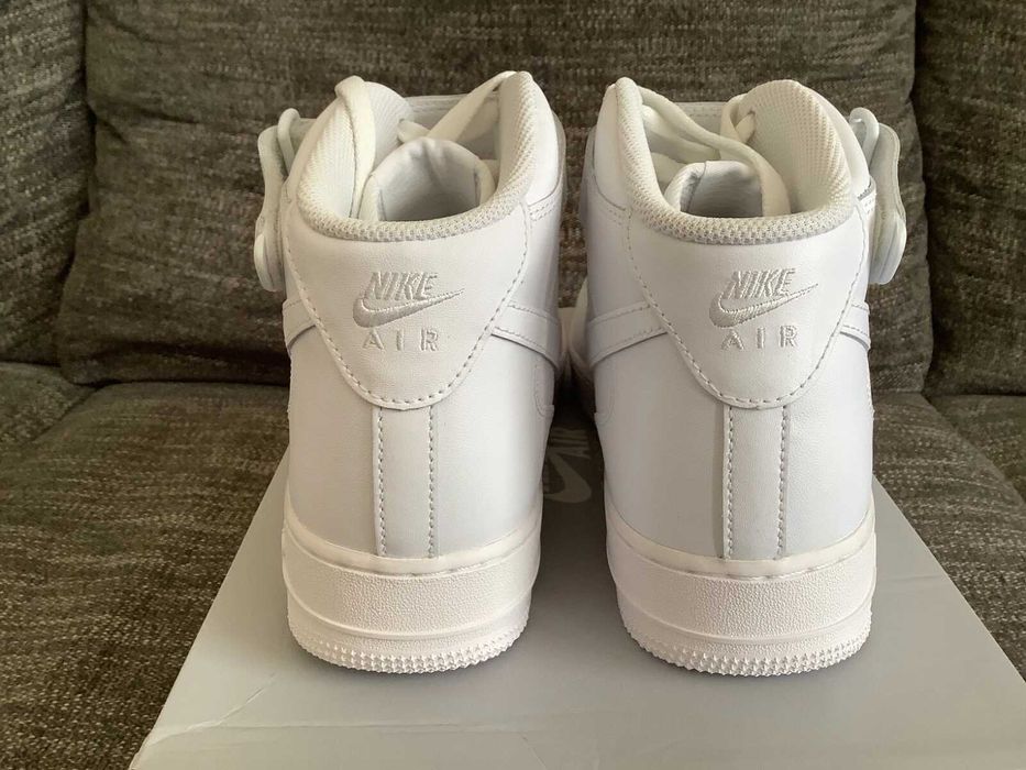 Adidasi Nike Air Force 1 Mid X Triple White Premium