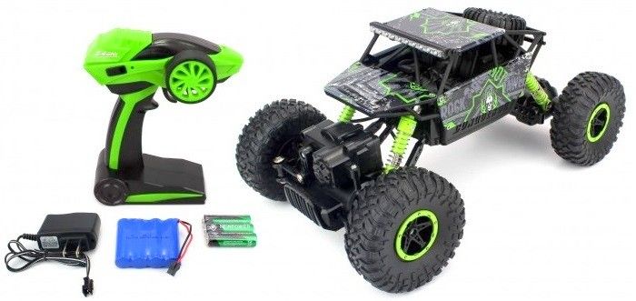 Masinuta HB, Rock Crawler 4WD 1:18 RTR 2.4GHz cu telecomanda - Verde