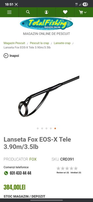 Lanseta Fox eos tele 3.90m
