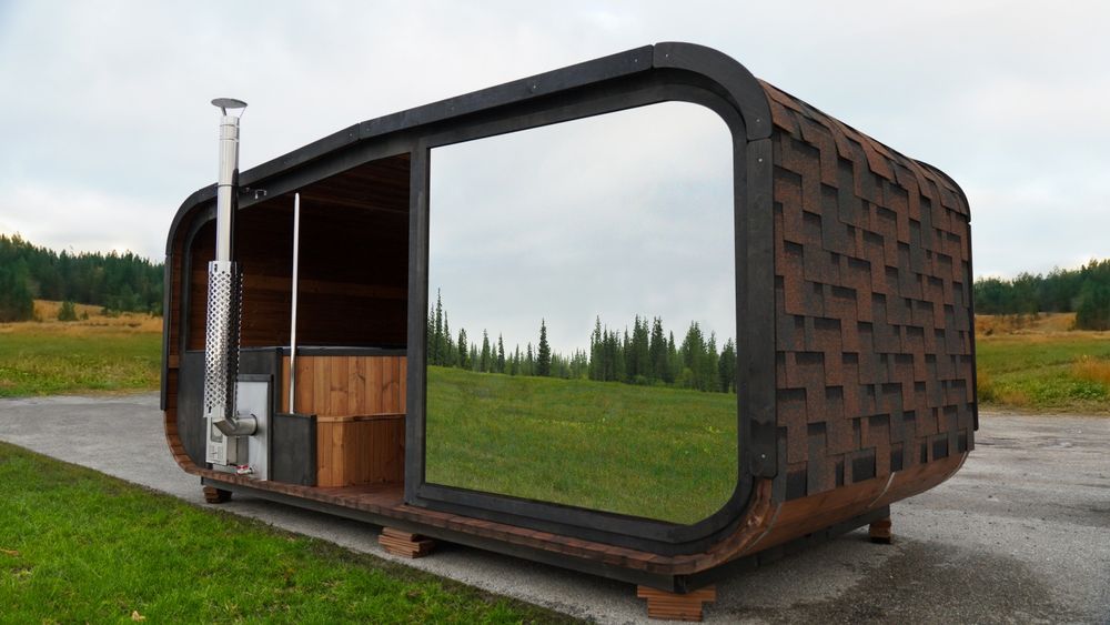 Sauna cu ciubar fibra de sticla thermowood