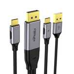 Cablu adaptor Display Port la USB C 4K Monitor portabil, ochelari VR