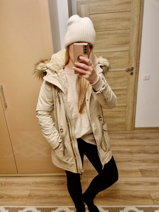 Parka Bershka crem S