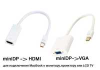 Адаптер miniDP Thunderbolt -->HDMI/VGA
