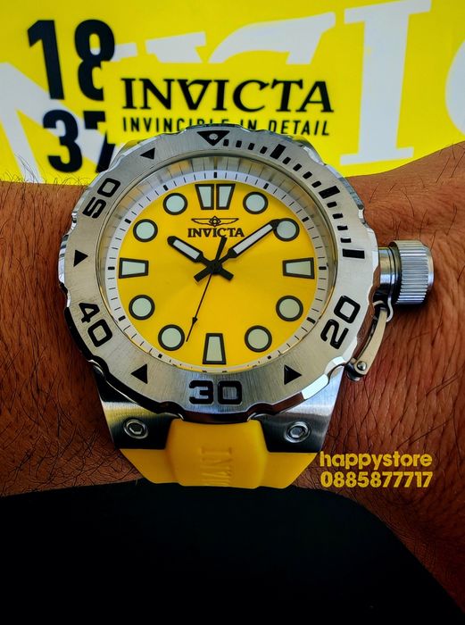 INVICTA Bumble Yellow 51mm, Инвикта нов ръчен часовник