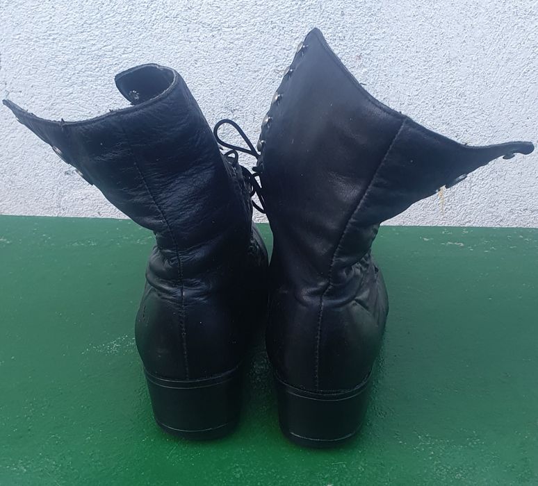 Cizme piele imblanite