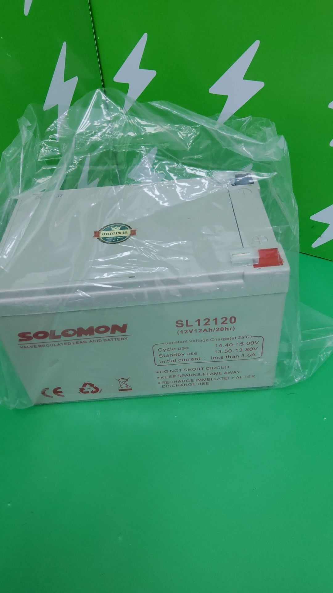 Аккумуляторы Solomon 12V-7.2A 12V-8А/12V-9A/12V-12A/12V-20A ORIGINAL!