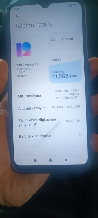 Rrdmi 9  A 32  yaxshi holatda