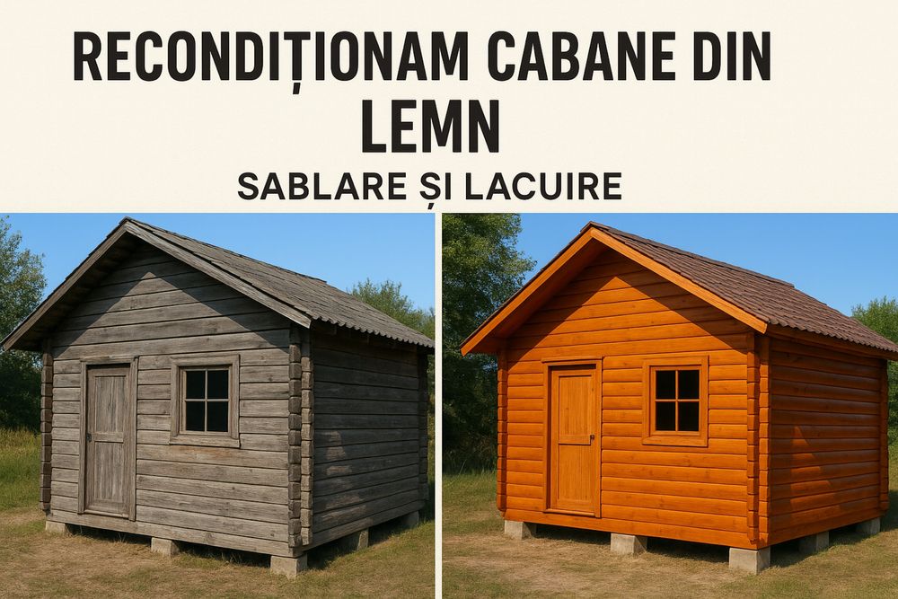 Reconditionez cabane lemn/sablare/lacuire