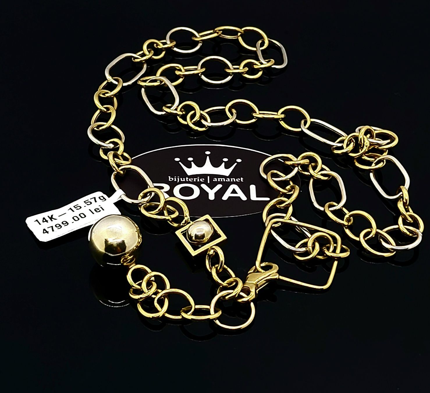Bijuteria Royal lant din aur 14k 15.57 gr
