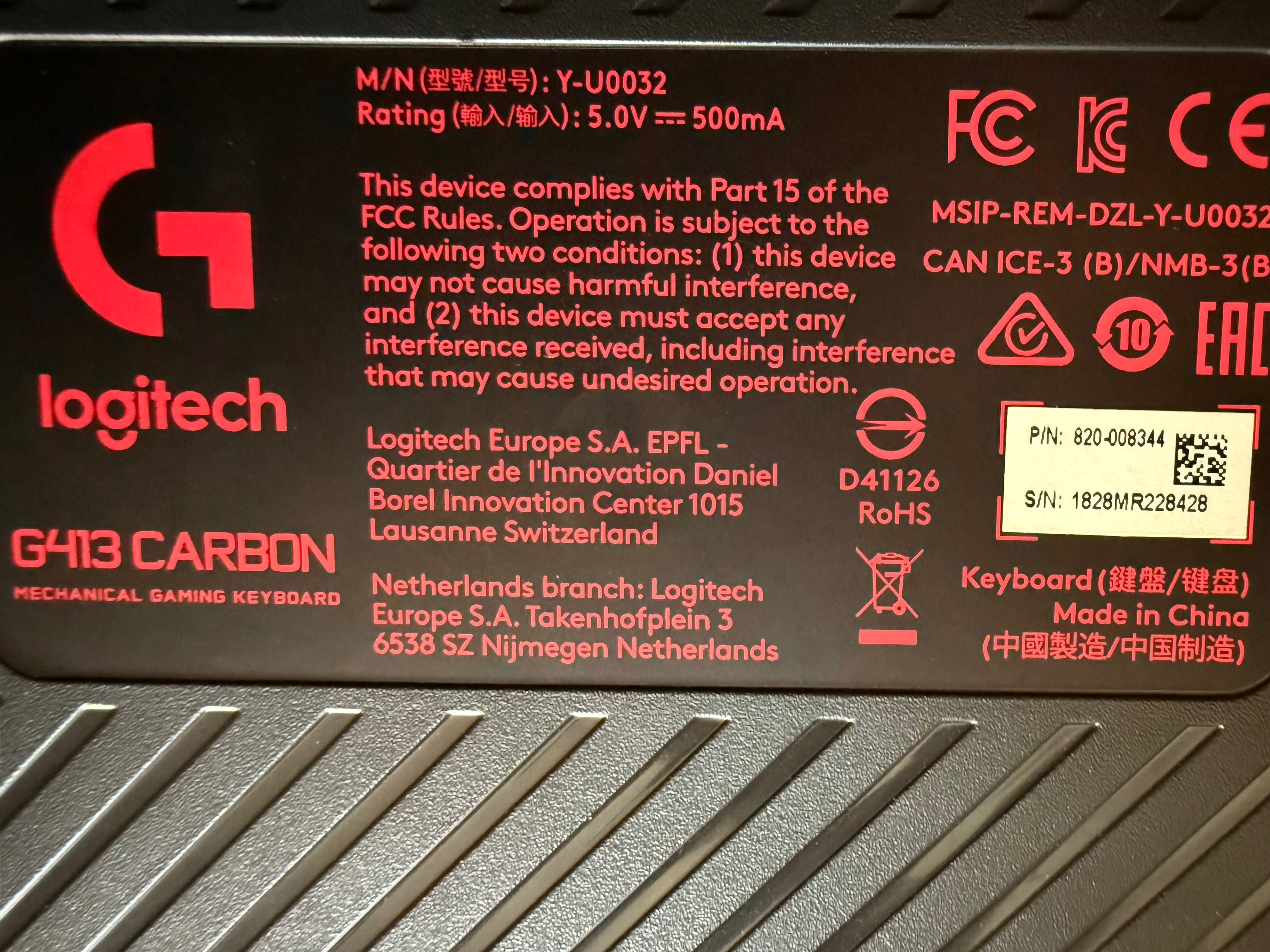 Logitech G413 механична клавиатура