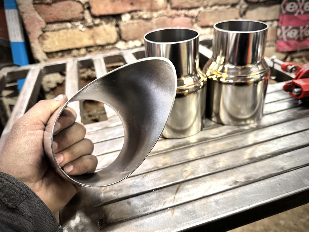 Накрайници за ауспух Ф76 Ф90 Ф102 Ф115 Custom Ръчна изработка Downpipe
