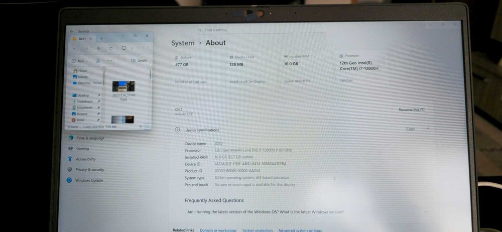 Dell Latitude 5331, I7 12800H, 16 GB RAM DDR5, 500GB SSD, Win 11 PRO