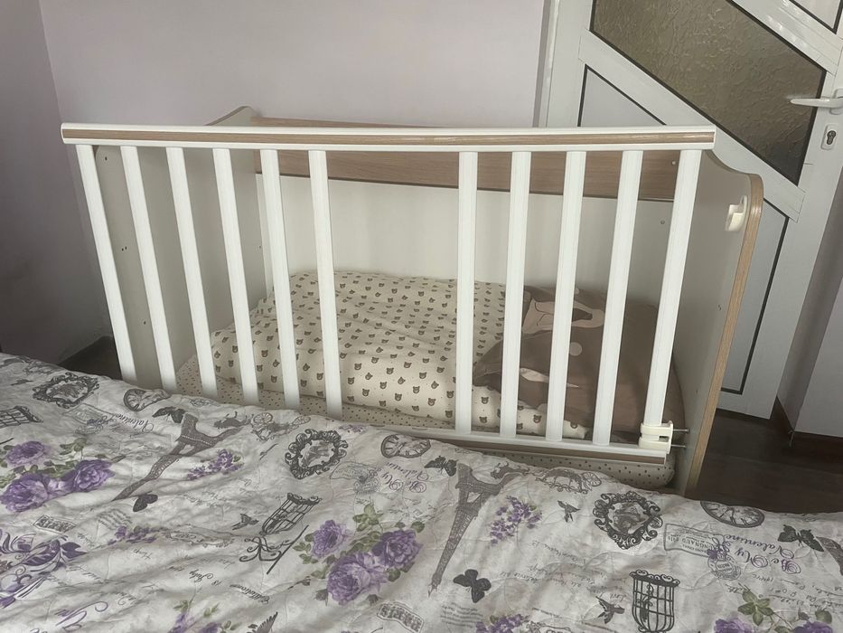 Легло   60 X 120 CM, БЯЛО СВЕТЪЛ ДЪБ