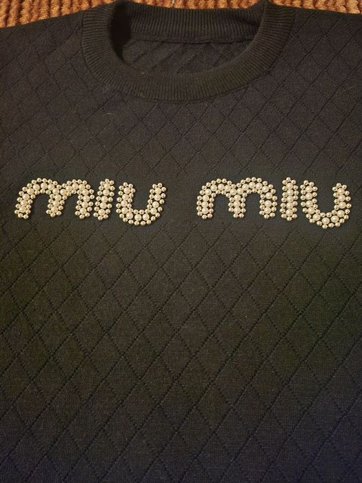 Черна блуза miu miu