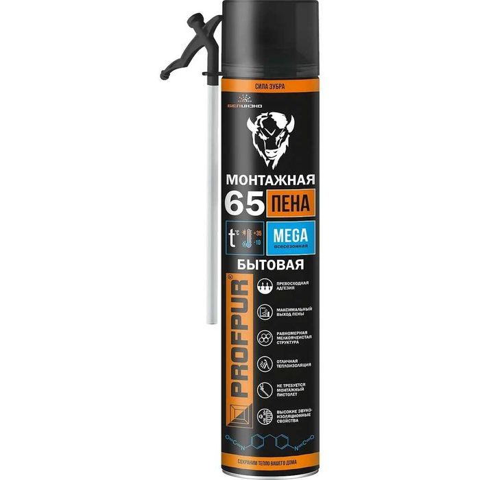 Монтажная пена Титан, Саудал, Технониколь, Профпур