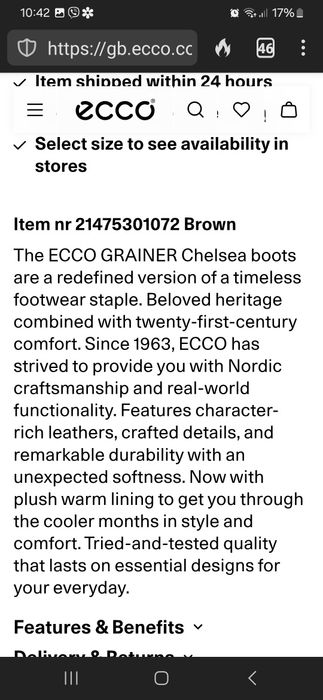 НОВИ ECCO боти естествена кожа EU39