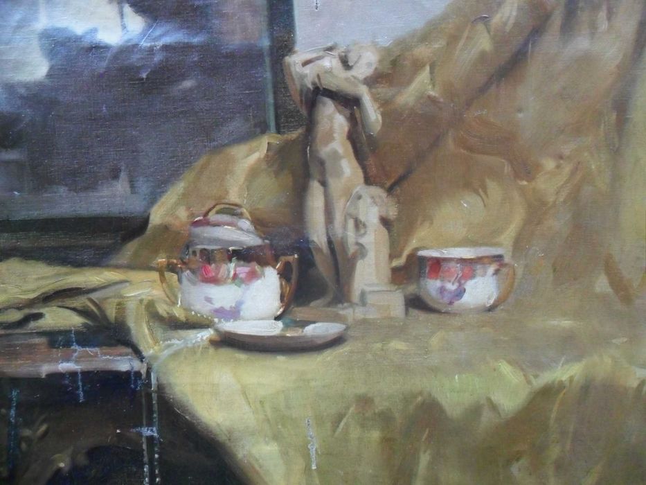 DE COLECȚIE! Tablou AUTENTIC f VECHI Szüle Péter(1886-1944) cc 80x60cm