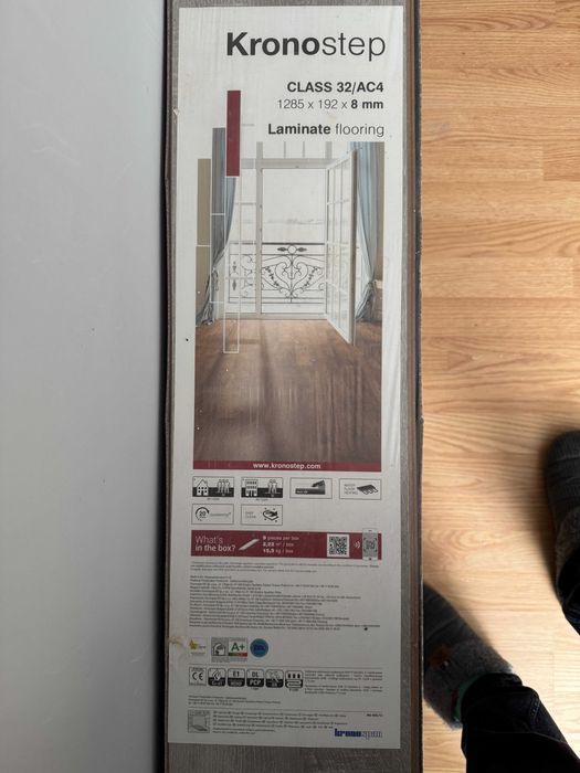 НОВ Ламиниран паркет Kronostep 32 AC4 Дъб Арас 7523 8мм 35 квадрата