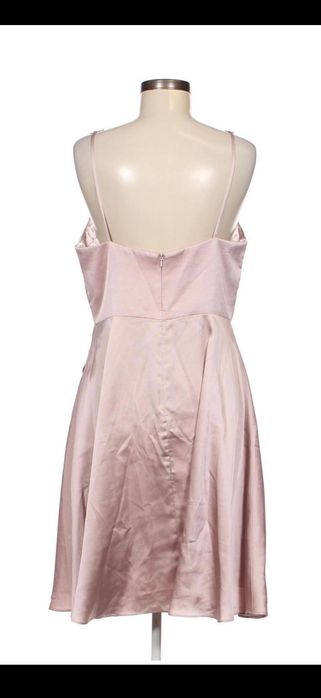 Сатенена рокля ! Бебешко розово ! Уникална !  М/Л Нова с етикет !