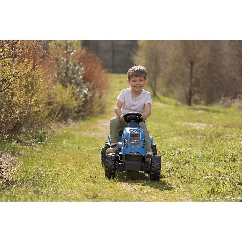 Tractor cu pedale si remorca Smoby Farmer XL verde/albastru
