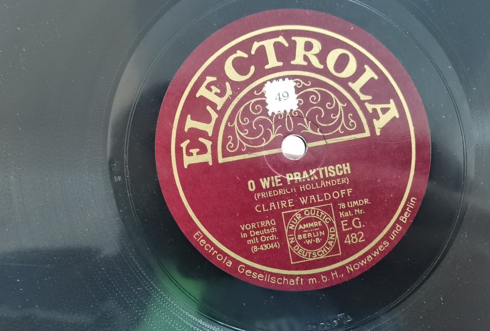 Disc Gramophon Muzica Cabaret Claire Waldoff