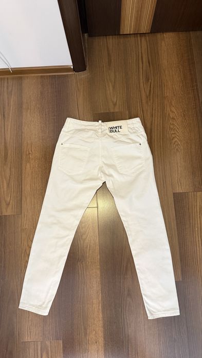 Blugi Dsquared2 albi White Bull, marimea 50