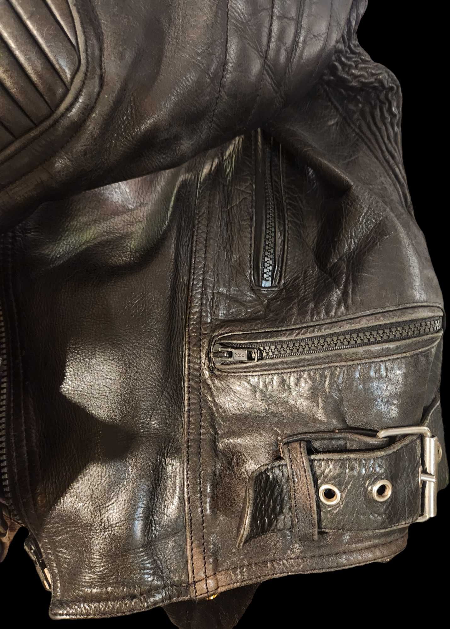 Geaca biker din piele marimea 50
