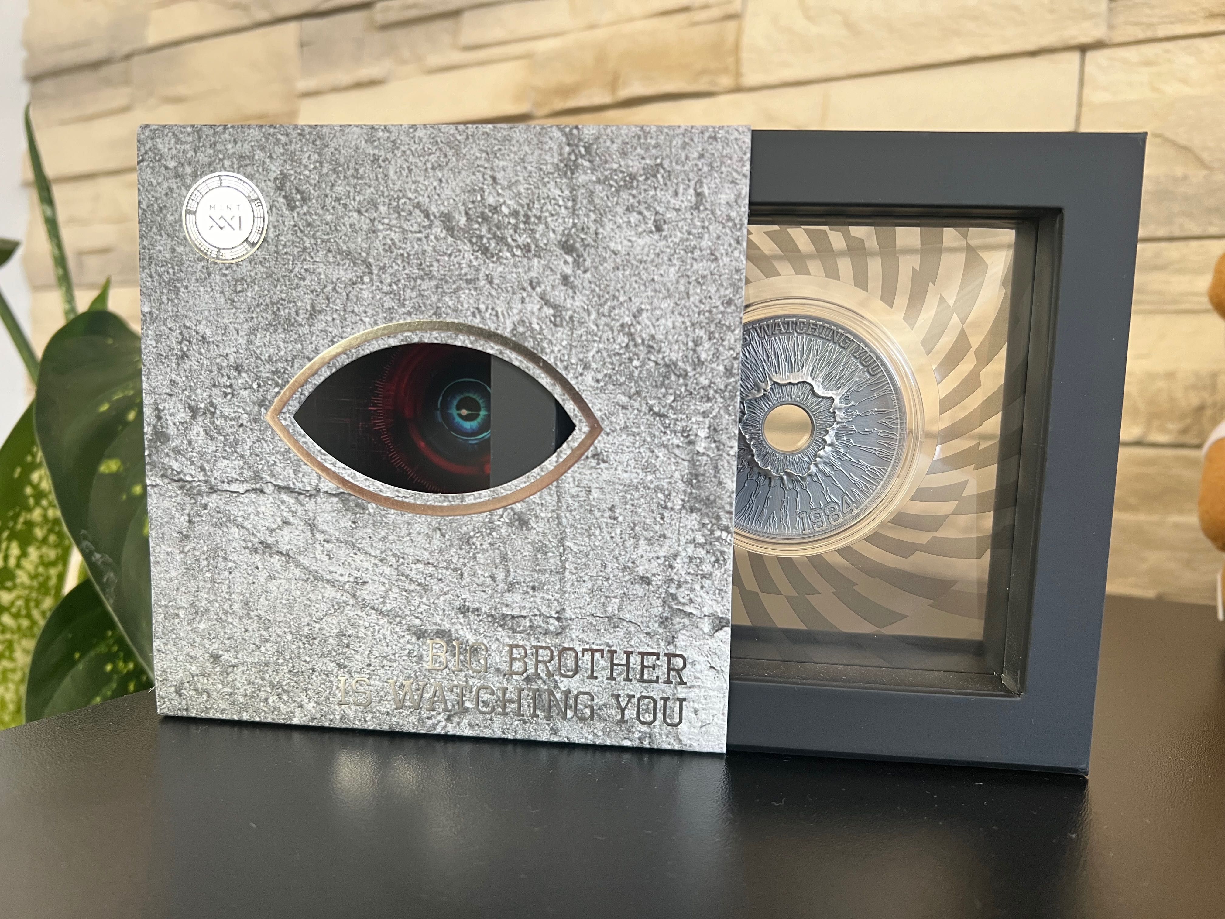 Сребърна монета 2oz Mint XXI Big brother Watching you