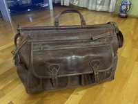 Пътна чанта/ сак за пътуване от естествена телешка кожа