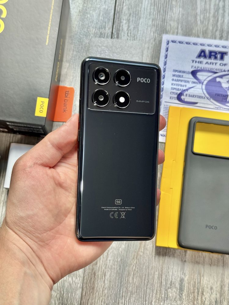 Poco X6 Pro 5G 256 GB 8+8 GB Ram 120 hz.  Dual Sim Отличен Гаранционен