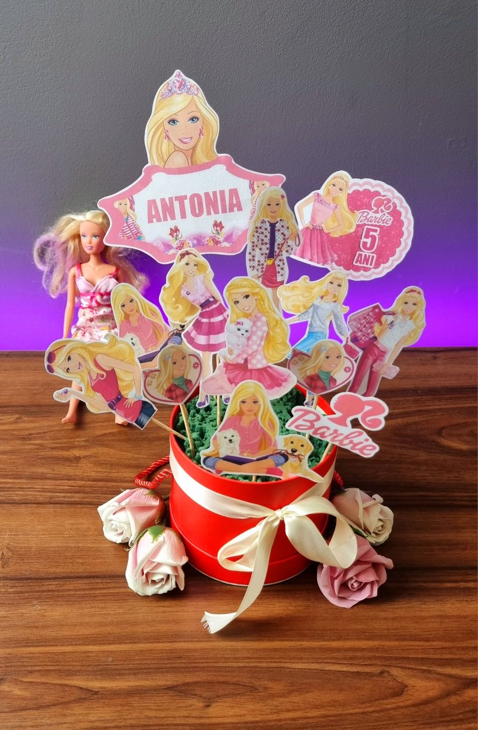 Toppere tort cu Barbie