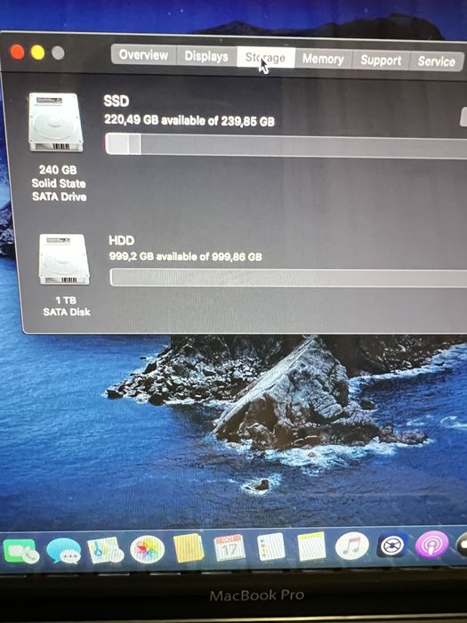 Macbook pro 2012  240gb Ssd+ 1Tb Hdd 16gb ram