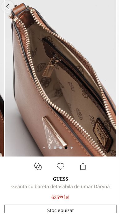 Geanta orginala Guess Brown