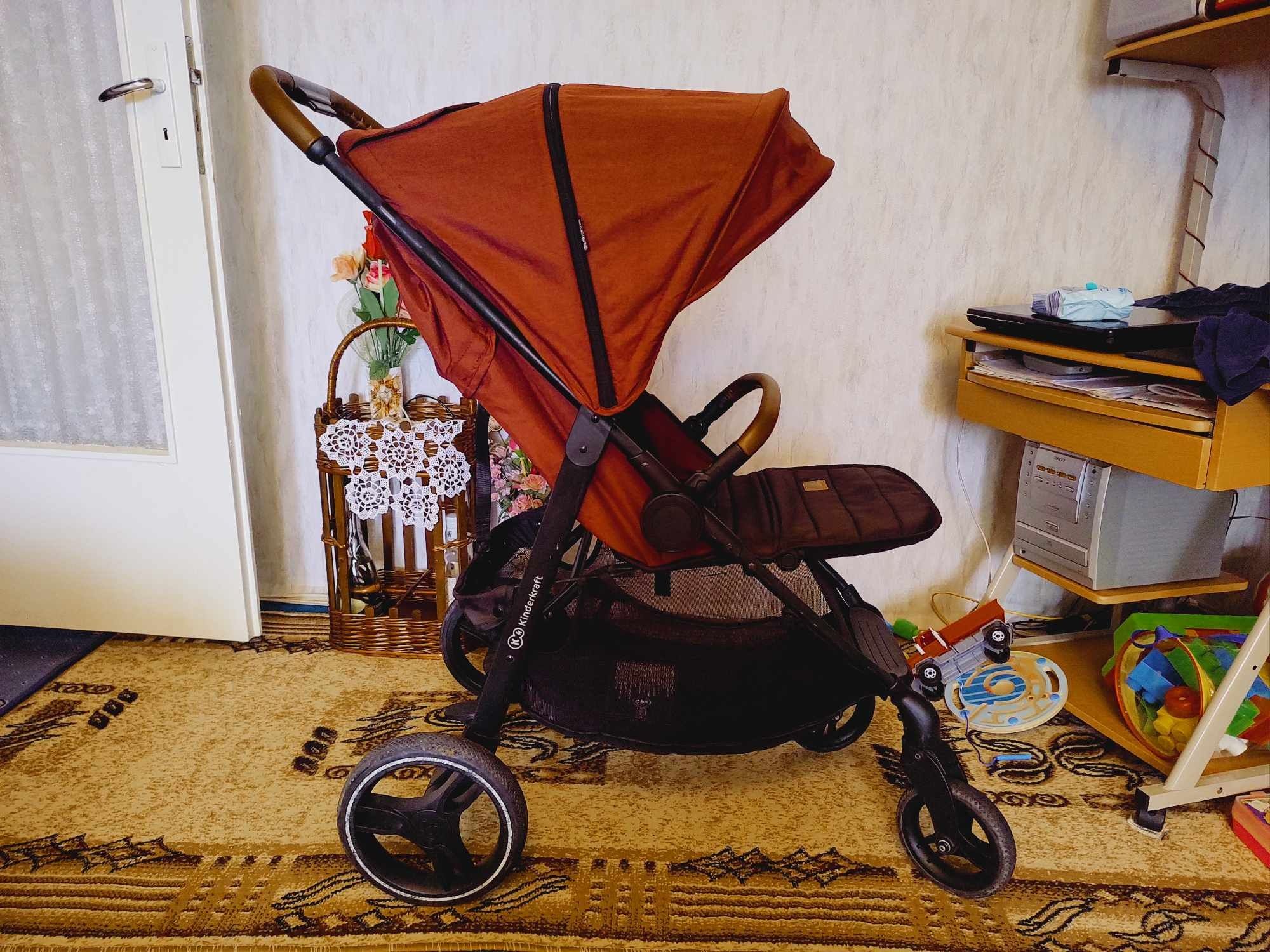 Бебешка количка KinderKraft Grande 2020, Бордо