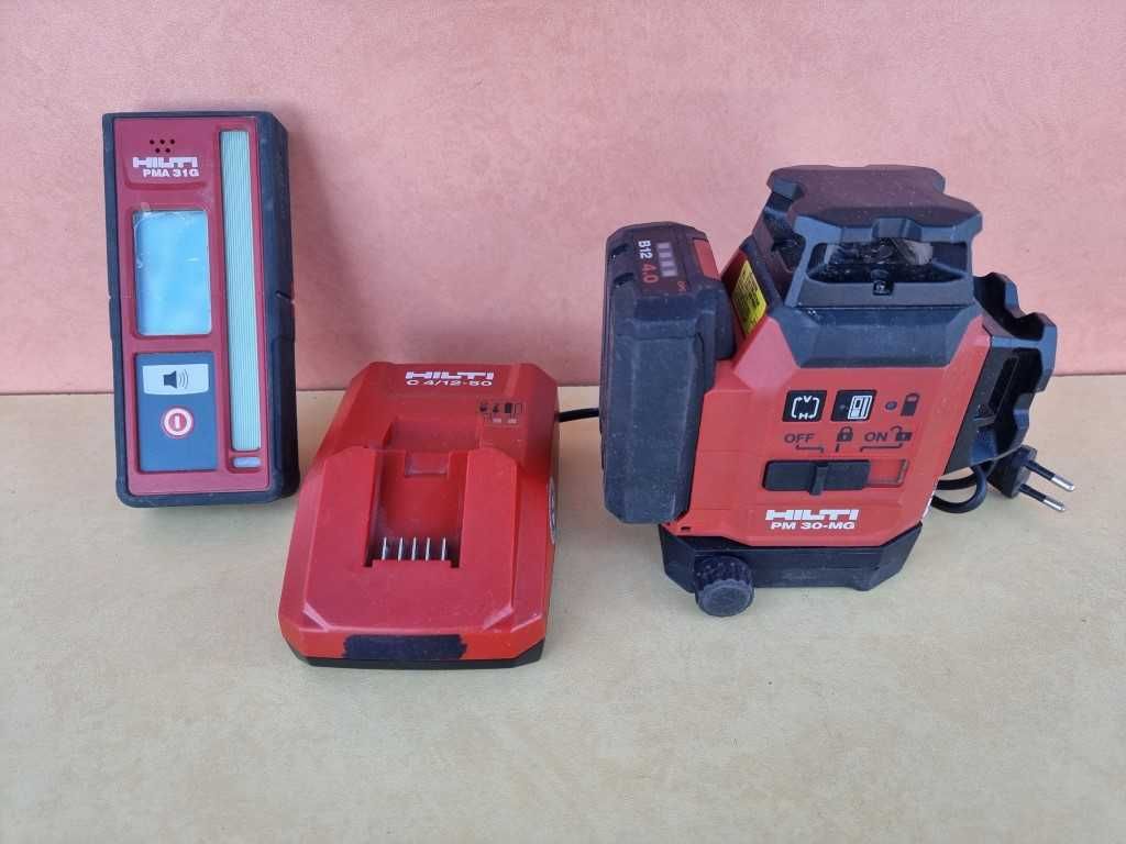 Hilti PM 30-MG - Мултилинеен лазерен уред с 3 зелени линии 360°