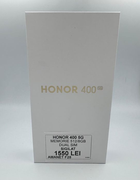 Amanet F28: Honor 400 5G 512GB  SIGILAT