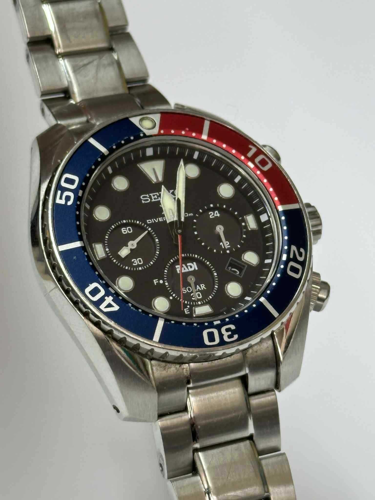 Часовник Seiko Prospex Padi Special Edition 44.5mm Chronograph Solar