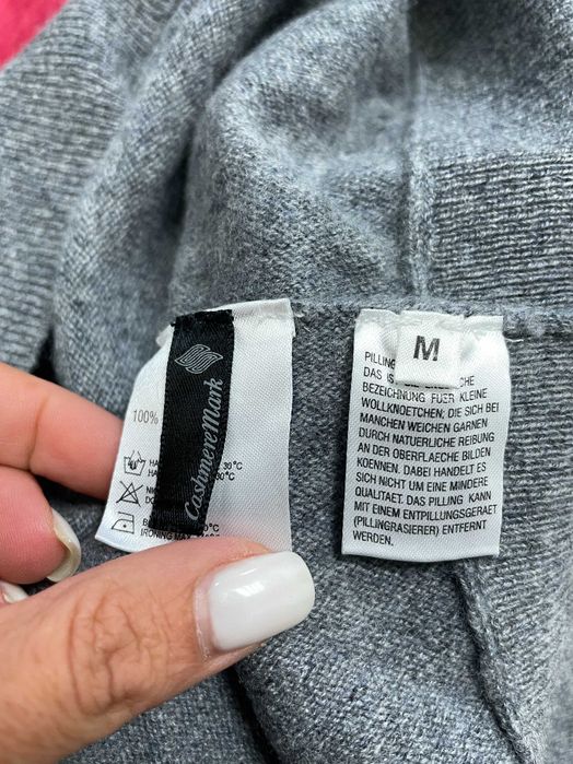 ESISTO размер M дамски кашмирен пуловер 100% КАШМИР сив